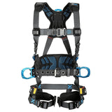 FallTech 8123BQCM FT-One 3D Construction Belted Full Body Harness Medium with QC Legs and Chest