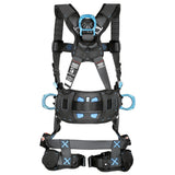 FallTech 8123BQCM FT-One 3D Construction Belted Full Body Harness Medium with QC Legs and Chest - 3