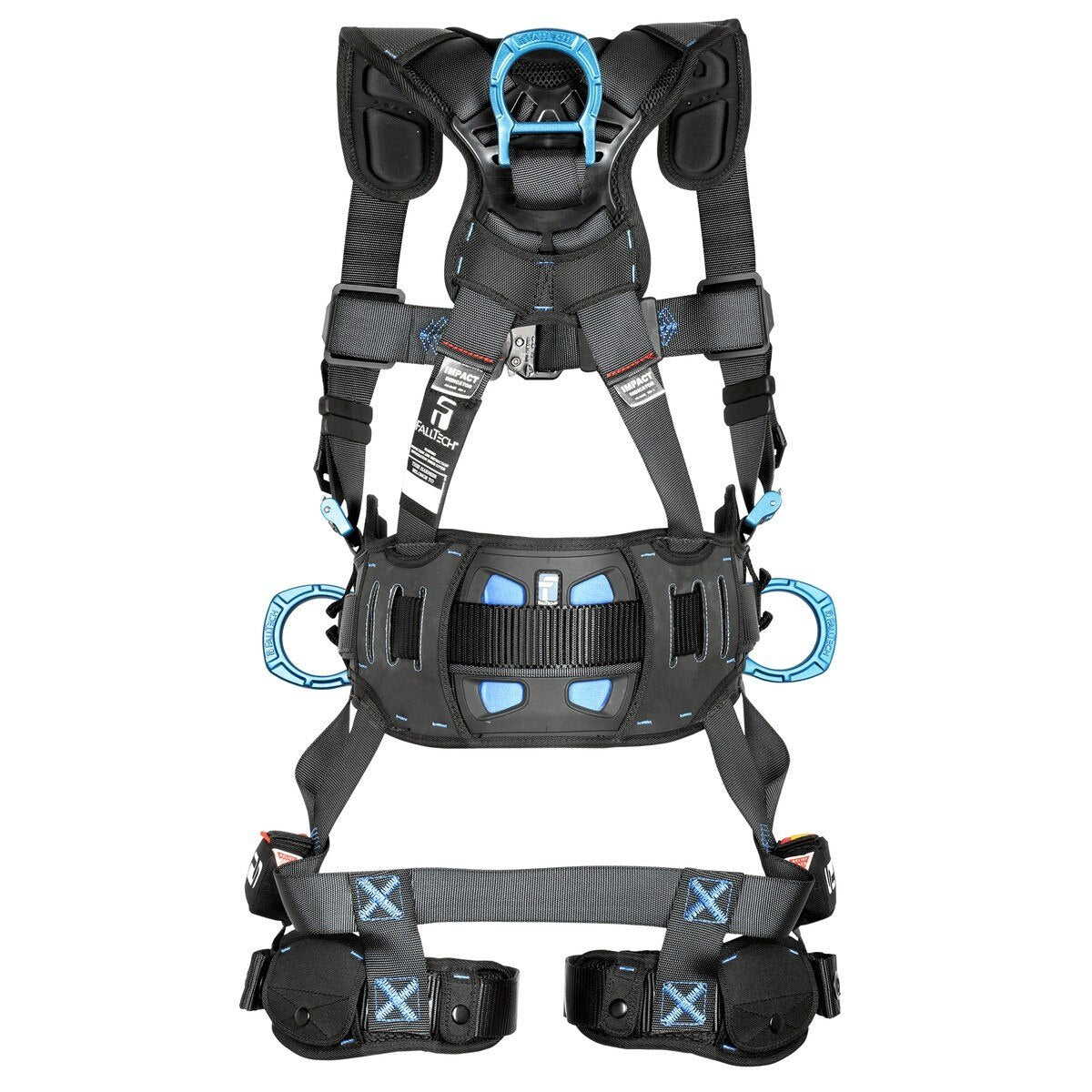 FallTech 8127B2X FT-One 3D Construction Belted Full Body Harness with Tongue Buckle Legs 2X - 2