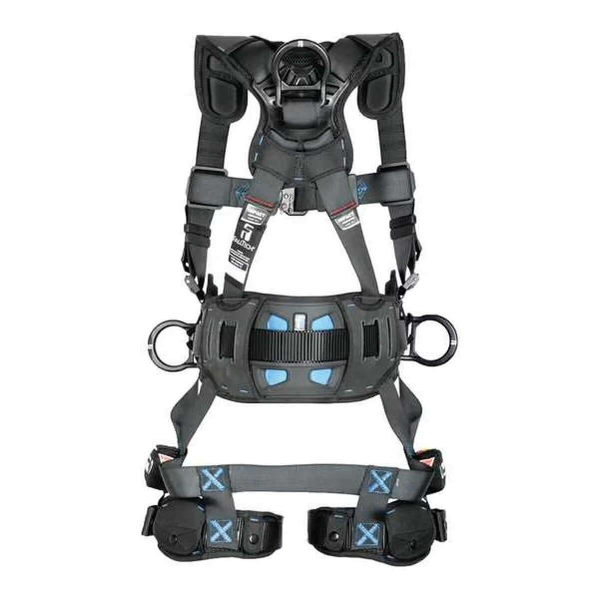 FallTech 8127BL FT-One 3D Construction Belted Full Body Fall Protection Harness Large with Tongue Buckle Leg Adjustments (1 Each) - 3