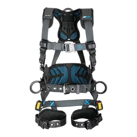 FallTech 8127BM FT-One 3D Construction Belted Full Body Harness with Quick-Connect Chest Buckle and Tongue Buckle Legs, Size M (1 Each)