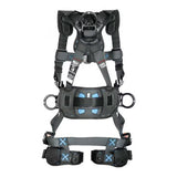 FallTech 8127BM FT-One 3D Construction Belted Full Body Harness with Quick-Connect Chest Buckle and Tongue Buckle Legs, Size M (1 Each) - 3