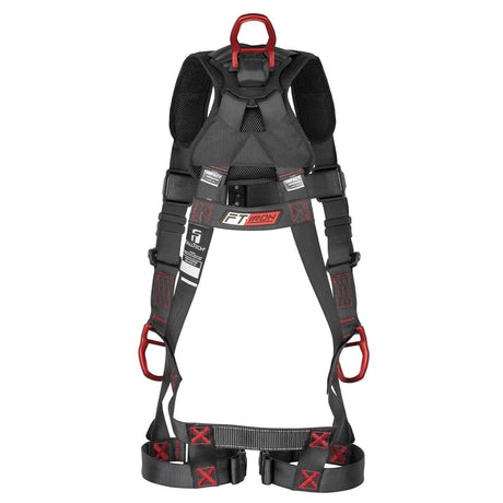 FallTech 8142QC-L FT-Iron 3D Non-Belted Full Body Harness with Quick Connect Buckle Leg Adjustment