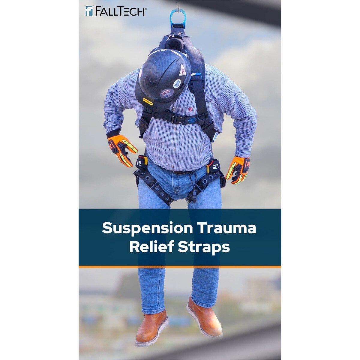 FallTech 8142QC-L FT-Iron 3D Non-Belted Full Body Harness with Quick Connect Buckle Leg Adjustment