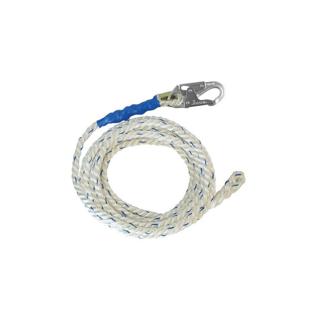 FallTech 8150 50 Ft Premium Polyester Blend Vertical Lifeline with Snap Hook and Back-Spliced End