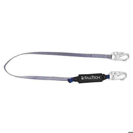 FallTech 8256 6 Foot ViewPack Energy Absorbing Single Leg Lanyard with Steel Snap Hooks (1 Pack)