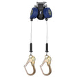 FallTech 82808TP3F 8 ft FT-X Cable Class 2 Leading Edge Personal SRL-P Twin-leg with Steel Narrow Nose Rebar Hooks with SpeedLink (Each)