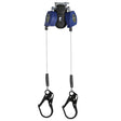 Falltech 82808TP3 8' Class 2 Twin-leg Cable Leading Edge SRL-P with Steel Rebar Hooks