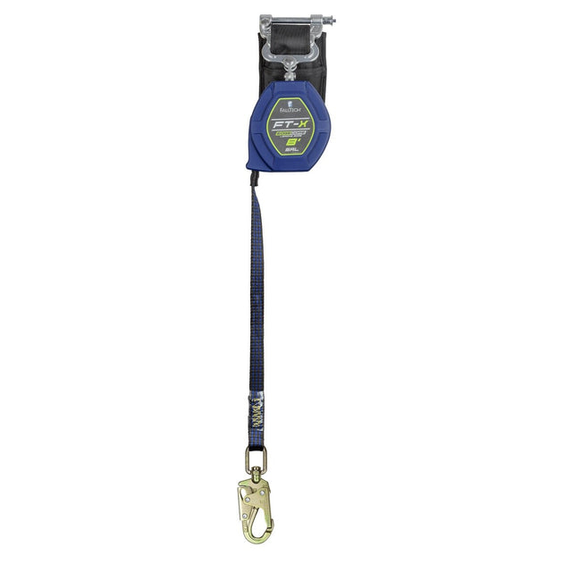 Falltech 84108SP1 8' EdgeCore Class 2 Leading Edge SRL-P Single-Leg Steel Swivel Snap Hook