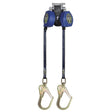 Falltech 84108TP3 8' EdgeCore Class 2 Leading Edge Twin-leg Personal SRL-P with Steel Swivel Rebar Hooks with SpeedLink