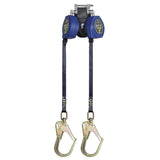 Falltech 84108TP3 8' EdgeCore Class 2 Leading Edge Twin-leg Personal SRL-P with Steel Swivel Rebar Hooks with SpeedLink