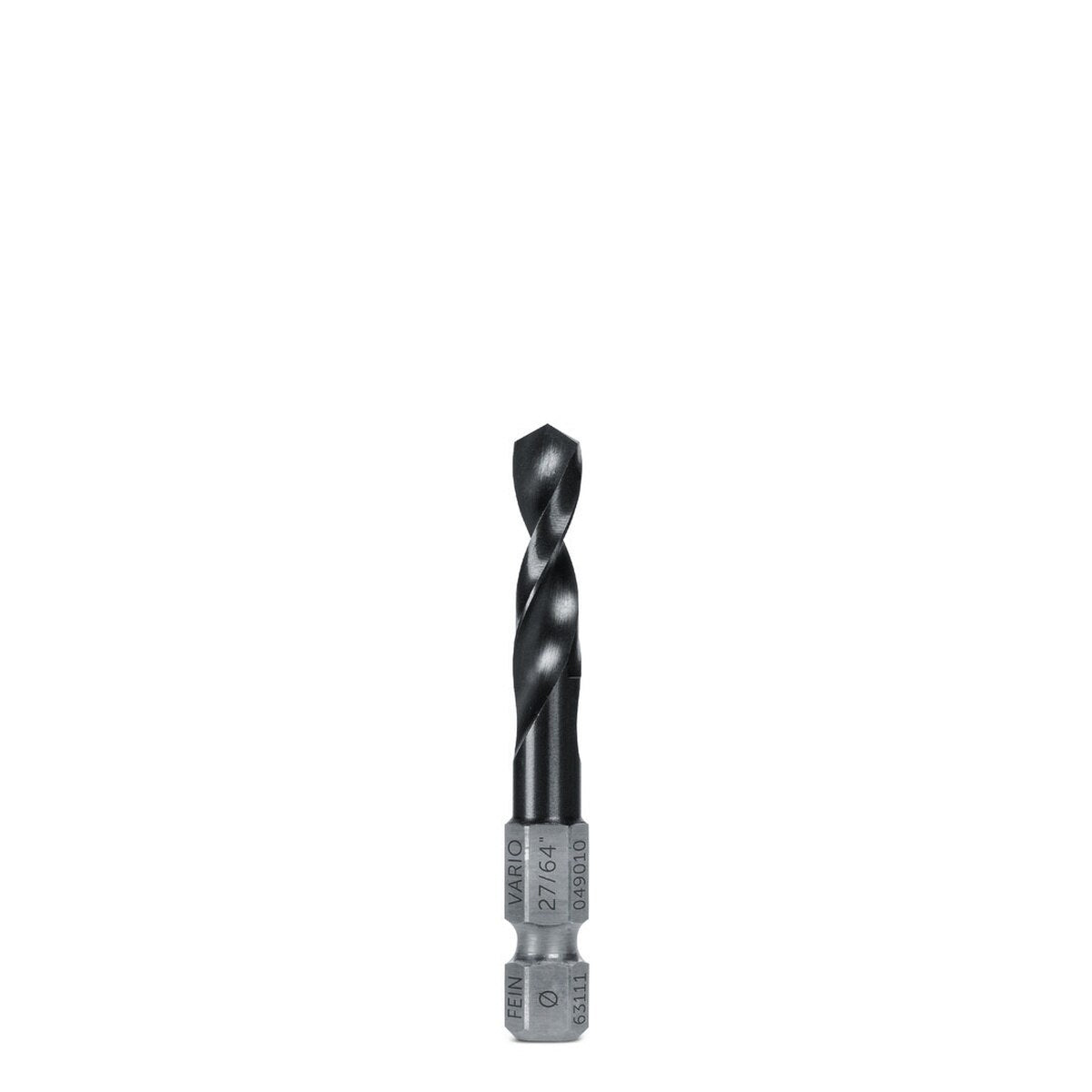 Fein 63111049010 VARIO 27/64" TiAlN Coated HSS Twist Drill with 1/2" Thread