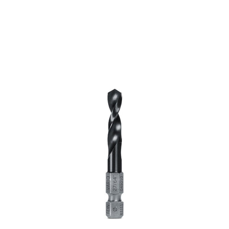 Fein 63111049010 VARIO 27/64" TiAlN Coated HSS Twist Drill with 1/2" Thread
