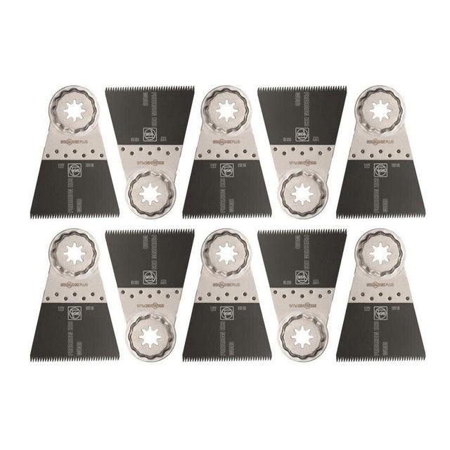 Fein 63502127290 2-9/16" StarlockPlus Precision E-Cut Oscillating Saw Blade for Wood Drywall Soft Plastics (10 Pack)