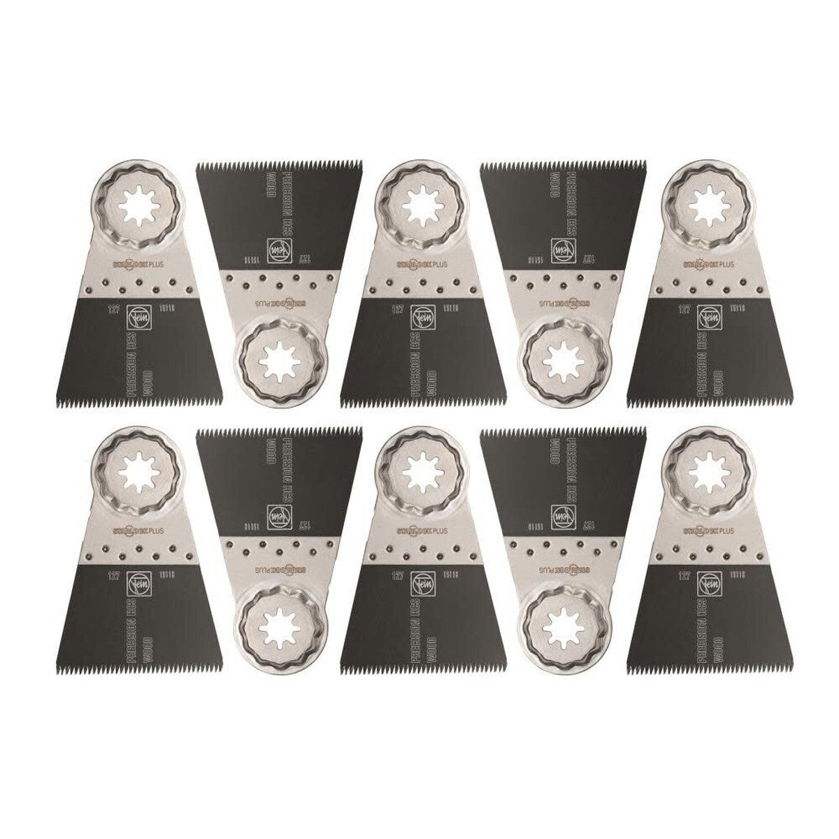 Fein 63502127290 2-9/16" StarlockPlus Precision E-Cut Oscillating Saw Blade for Wood Drywall Soft Plastics (10 Pack)