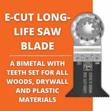 Fein 63502221290 Starlock E-Cut Long-Life 221 Bi-Metal Saw Blade for Wood, Plasterboard and Plastic (10 Pack) - 3