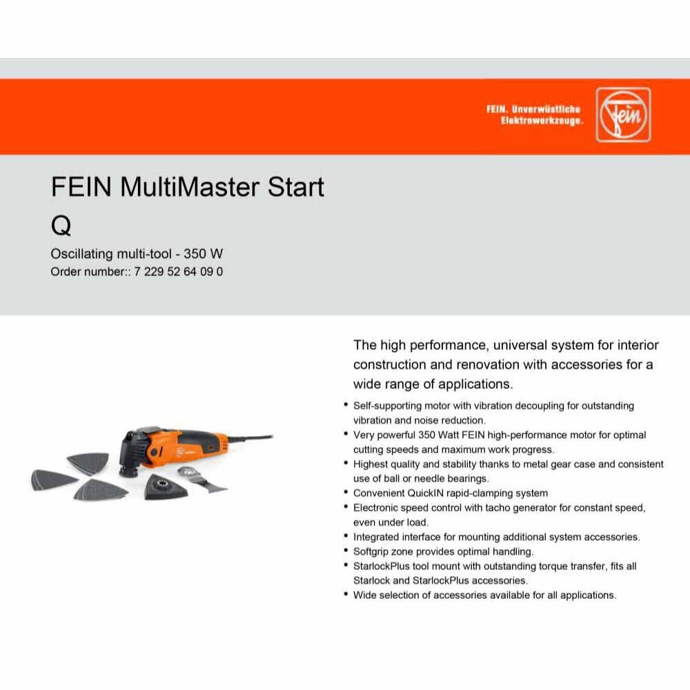 Fein 72295264090 MultiMaster MM 500 Plus Oscillating MultiTool - MM 500 - 2