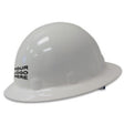 Fibre-Metal 280-E1RW01B0384 White Full Brim Hard Hat with Utility Construction Services Logo