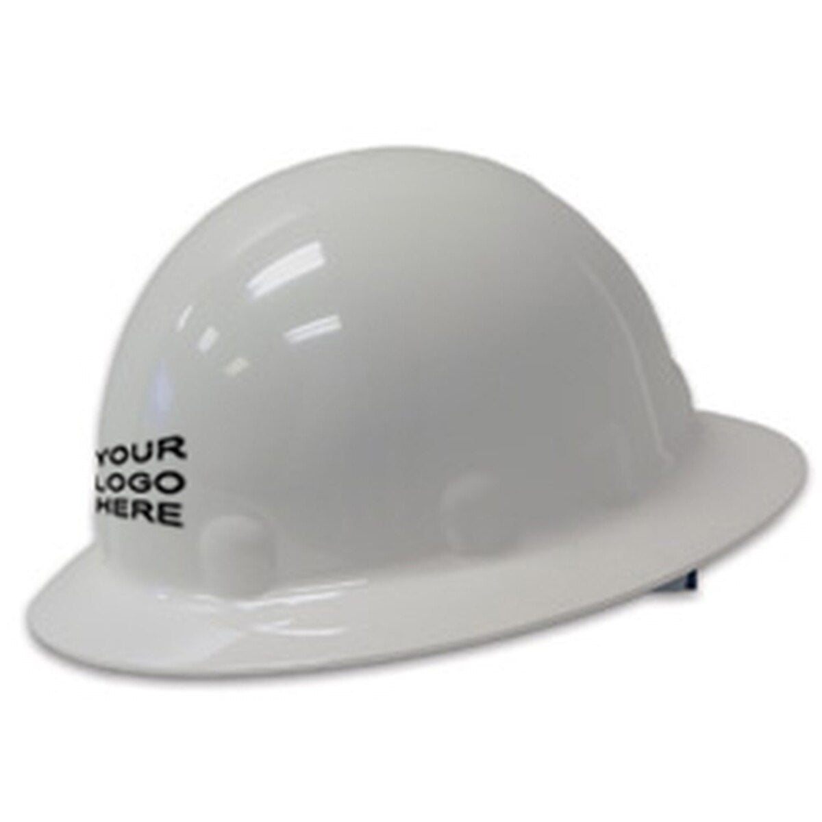 Fibre-Metal 280-E1RW01B0384 White Full Brim Hard Hat with Utility Construction Services Logo