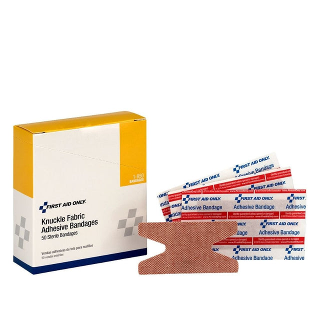 First Aid Only 1-850-001 Heavy Woven Knuckle Bandages, 50/box