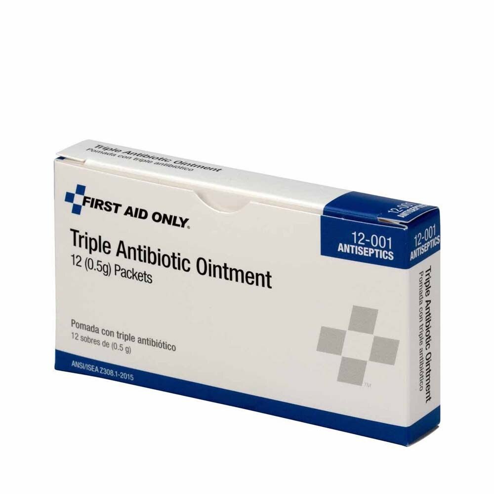 First Aid Only 12-001 Triple Antibiotic Ointment Packets for Minor Cuts, Scrapes and Burns (12 Pack) - 3