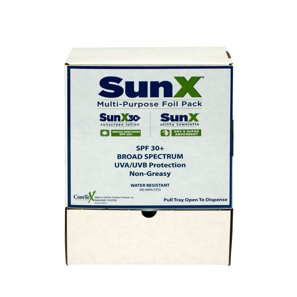 First Aid Only 18-450 SunX30 Sunscreen Lotion & Utility Wipe Combo Pack, SPF 30+ 50/box - 2