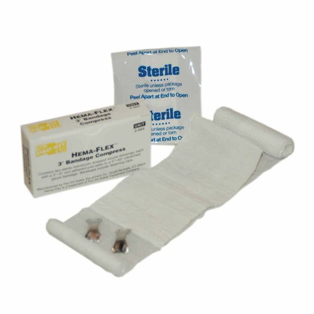 First Aid Only 2-005-001 3" Hema-Flex Bandage Compress for Wound Compression (2 Per Box)