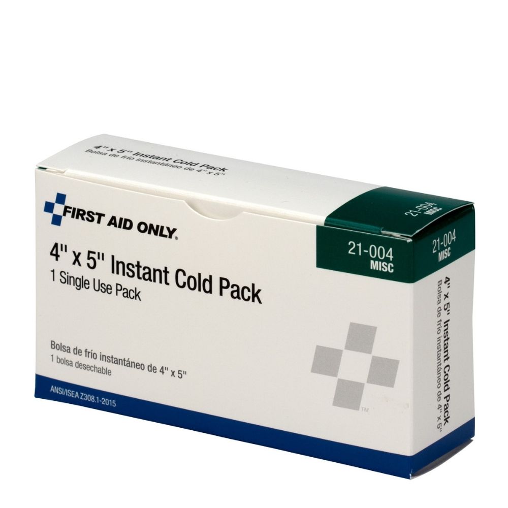 First Aid Only 21-004-084 4"x 5" Instant Cold Pack, 1/box - 4