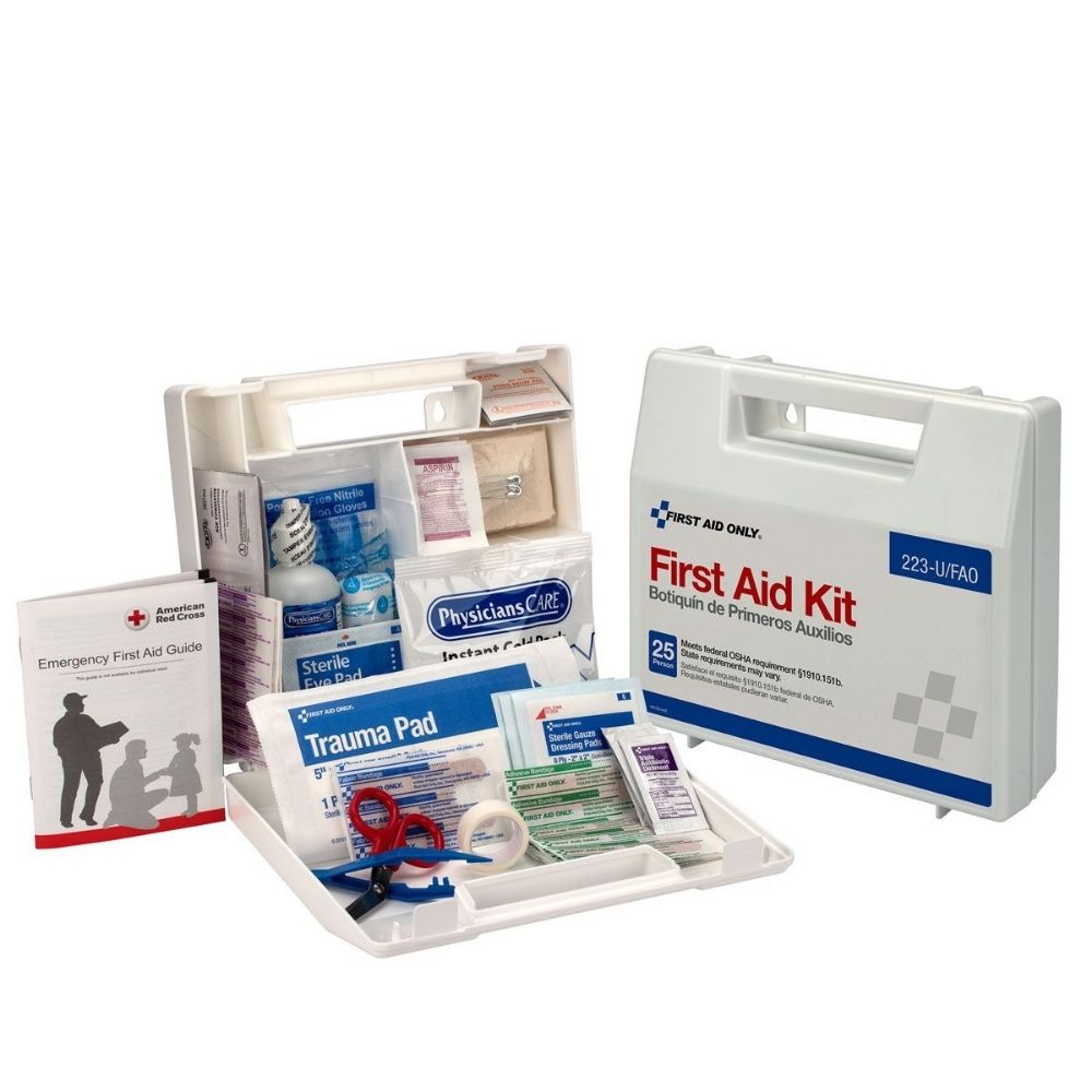 First Aid Only 223-U/FAO 25 Person First Aid Kit, Plastic Case with Dividers - 3