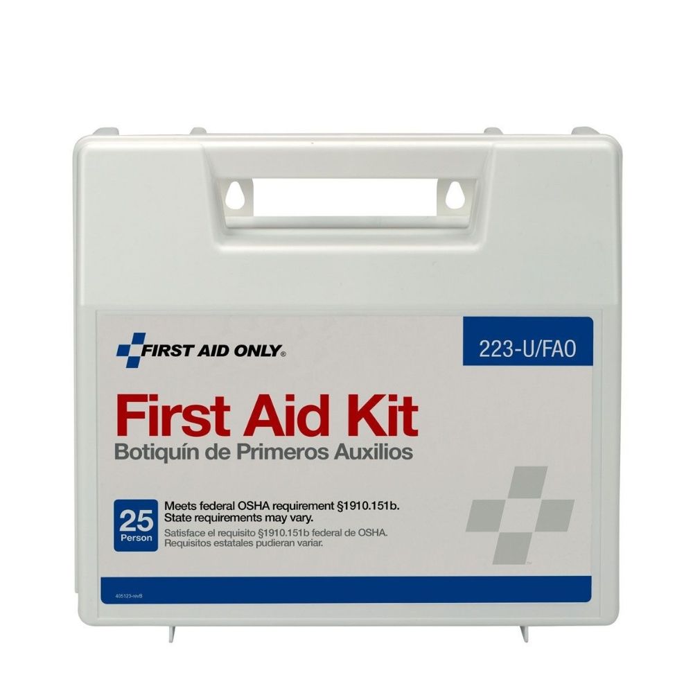 First Aid Only 223-U/FAO 25 Person First Aid Kit, Plastic Case with Dividers - 5