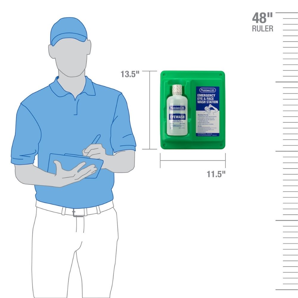 First Aid Only 24-202-001 Eyewash Station, Single 32 oz. Screw Cap Bottle - 5