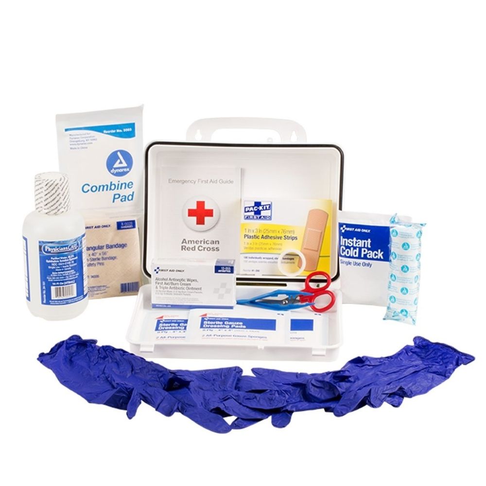 First Aid Only 24-500-001 Eyewash Station, Single 16 oz Screw Cap Bottle, with OSHA First Aid Kit - 2