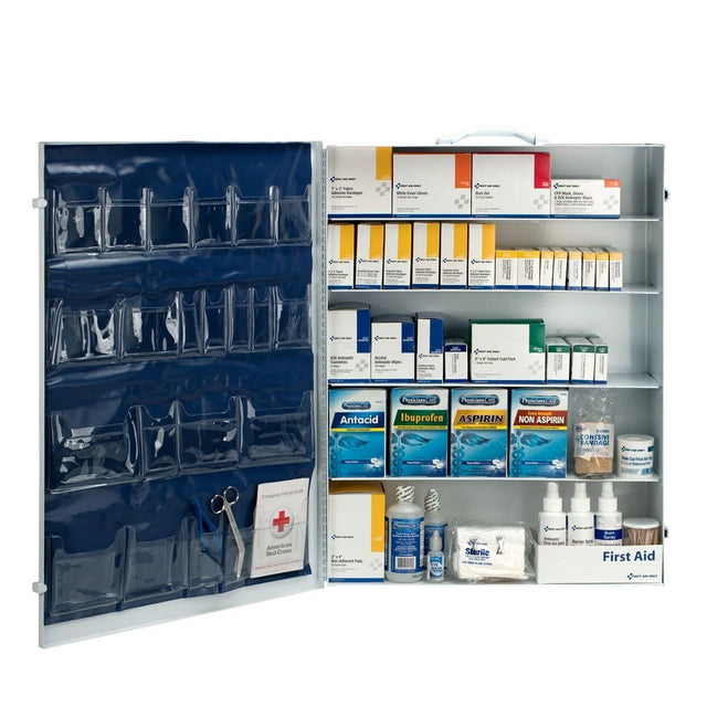 First Aid Only 249-O/P-001 5 Shelf 1718 Piece Industrial First Aid Cabinet with Pocket Liner