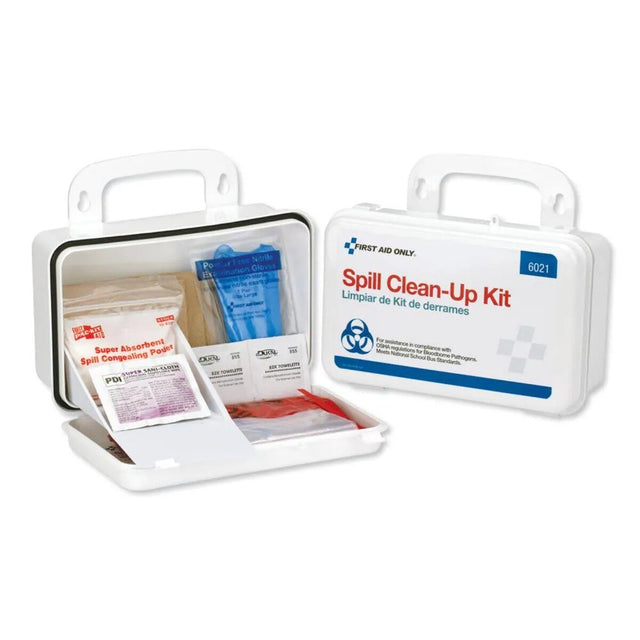 First Aid Only 3060 BBP Spill Cleanup Kit 7-1/2" x 4-1/2" x 2-3/4" Plastic Case