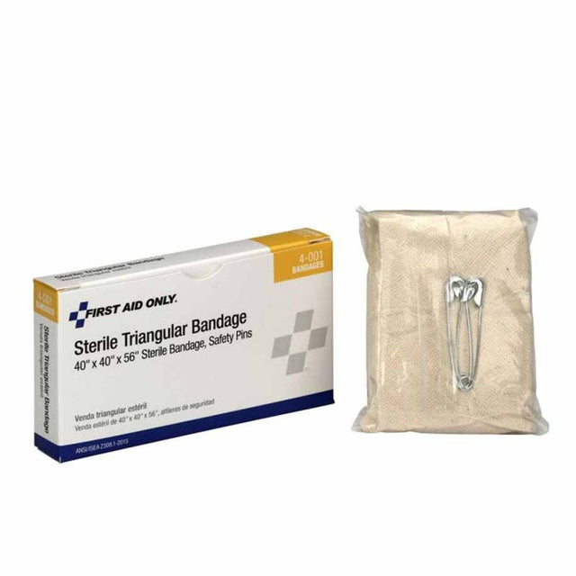 First Aid Only 4-001-001 40 in. x 40 in. x 56 in. Sterile Triangular Bandage with Safety Pins (1 Per Box)