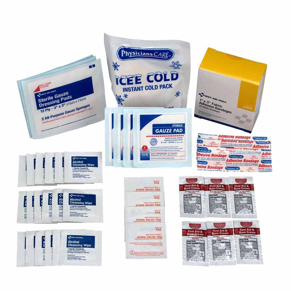 First Aid Refill Pack, 95 Pieces - ANSI 2015 Class A+ with BBP