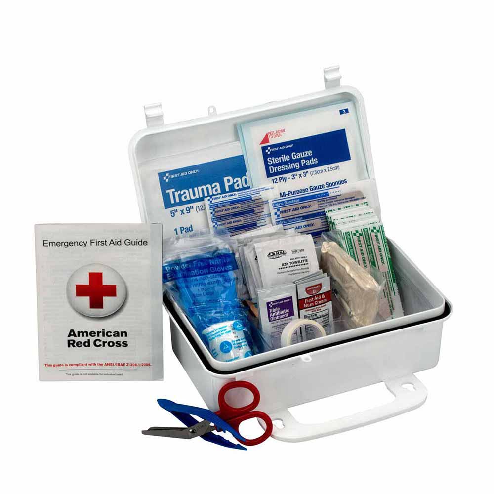 First Aid Only 6060 10 Person First Aid Kit, Weatherproof Plastic Case - 57 Piece