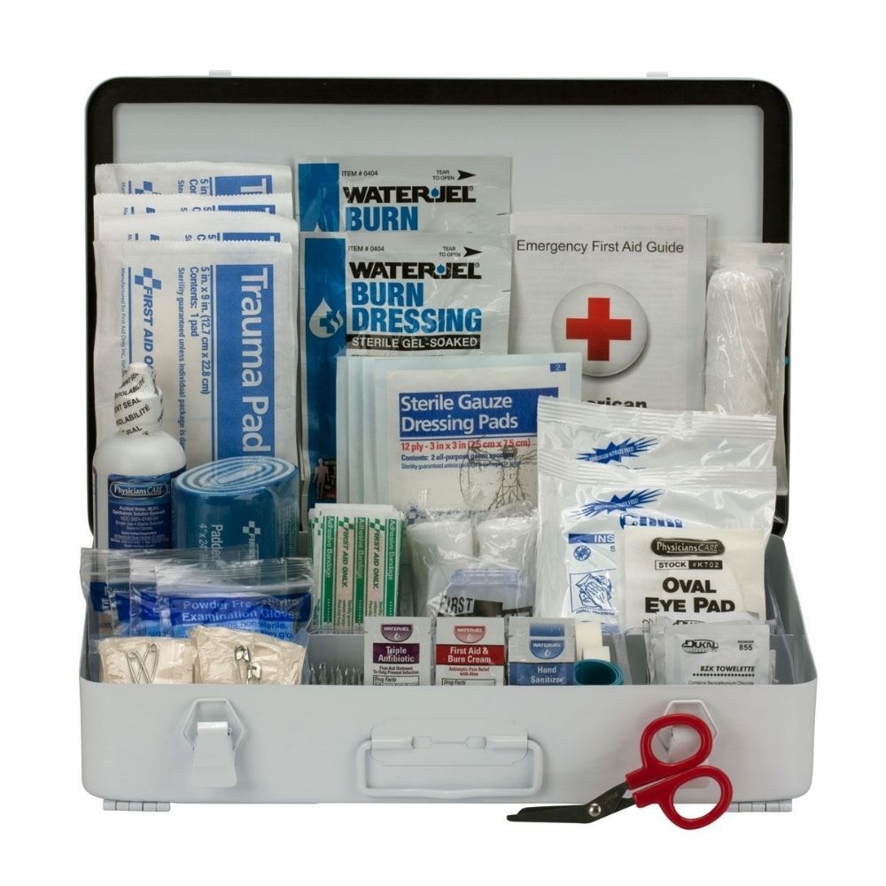 First Aid Only 90567 50 Person First Aid Kit, ANSI B,  Metal Case - 2