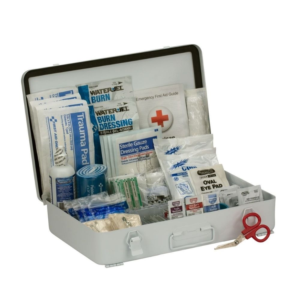 First Aid Only 90567 50 Person First Aid Kit, ANSI B,  Metal Case - 3