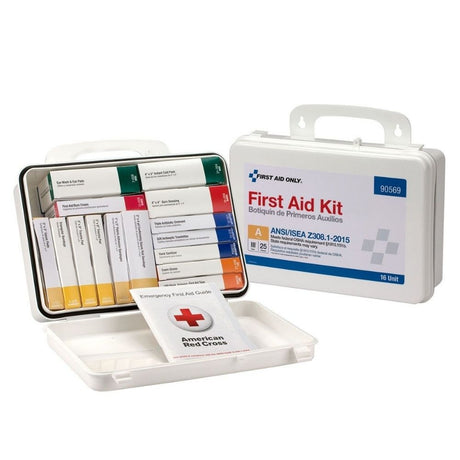 First Aid Only 90569 16 Unit First Aid Kit, ANSI A,  Plastic Case