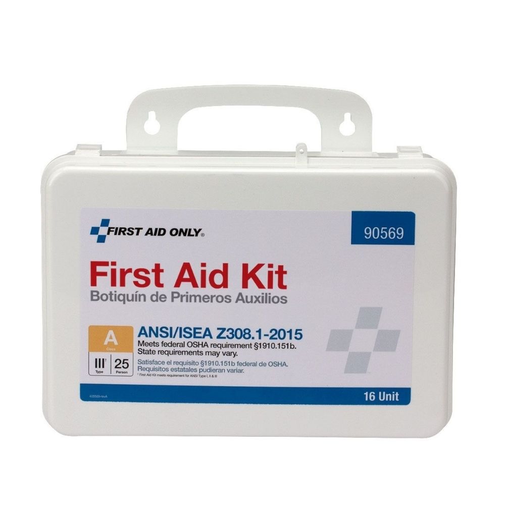 First Aid Only 90569 16 Unit First Aid Kit, ANSI A,  Plastic Case - 4