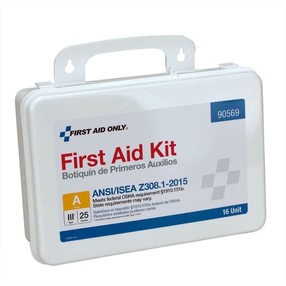 First Aid Only 90569 16 Unit First Aid Kit, ANSI A,  Plastic Case - 5