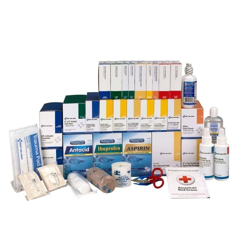 First Aid Only 90625 4 Shelf Class B+, Refill, with Meds