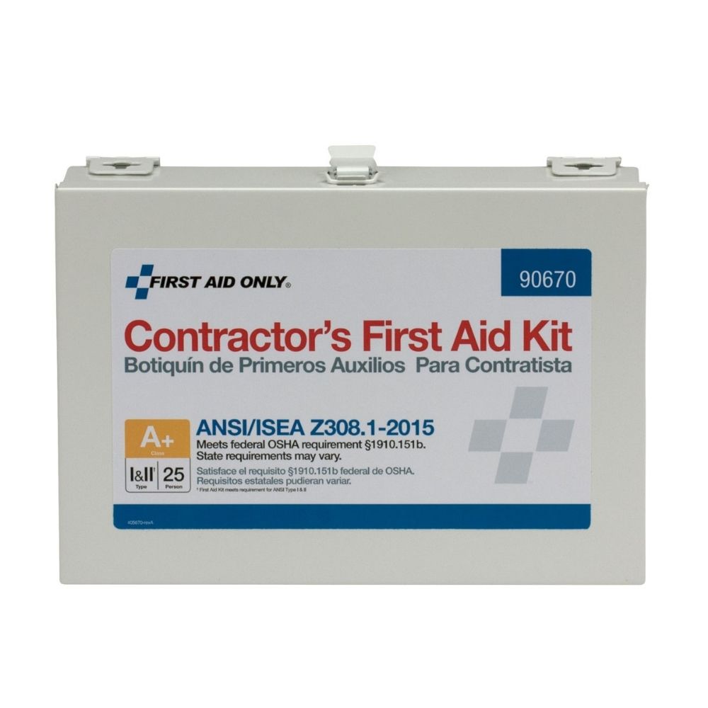 First Aid Only 90670 25 Person Contractor ANSI A+ First Aid Kit, Metal Case - 4