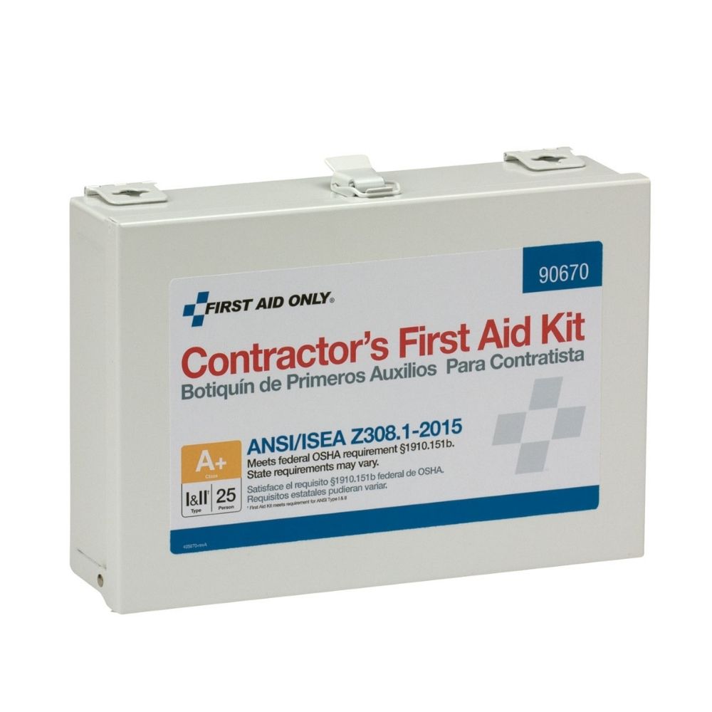 First Aid Only 90670 25 Person Contractor ANSI A+ First Aid Kit, Metal Case - 5