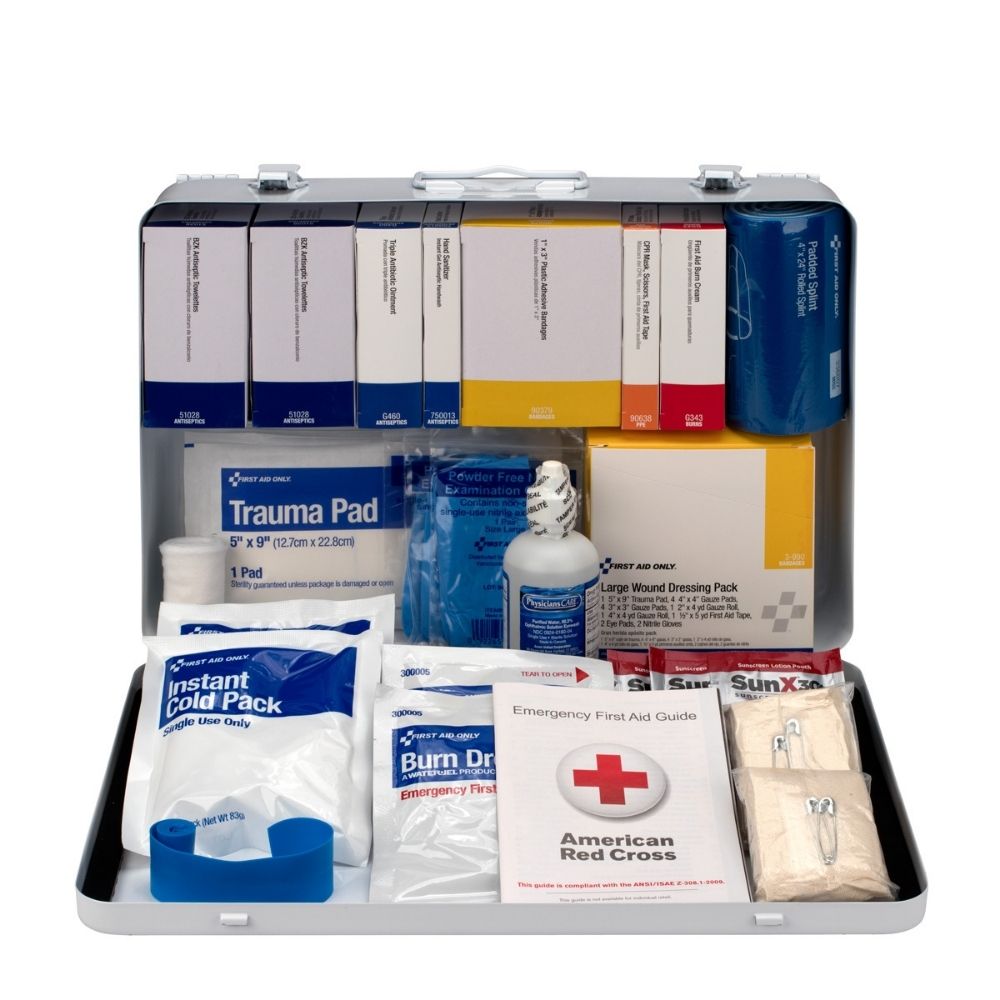 First Aid Only 90671 50 Person Contractor ANSI B+ First Aid Kit, Metal Case - 2