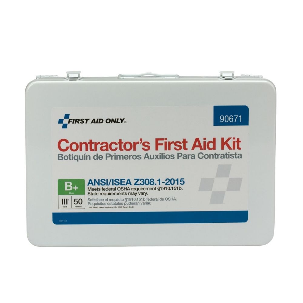 First Aid Only 90671 50 Person Contractor ANSI B+ First Aid Kit, Metal Case - 4