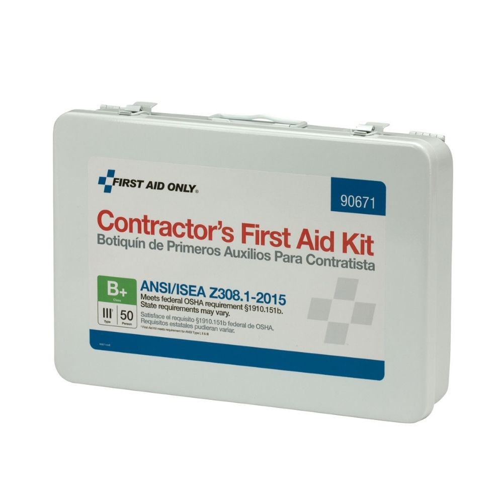 First Aid Only 90671 50 Person Contractor ANSI B+ First Aid Kit, Metal Case - 6