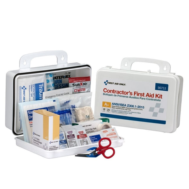 First Aid Only 90753 25 Person Contractor ANSI A+ First Aid Kit, Plastic Case