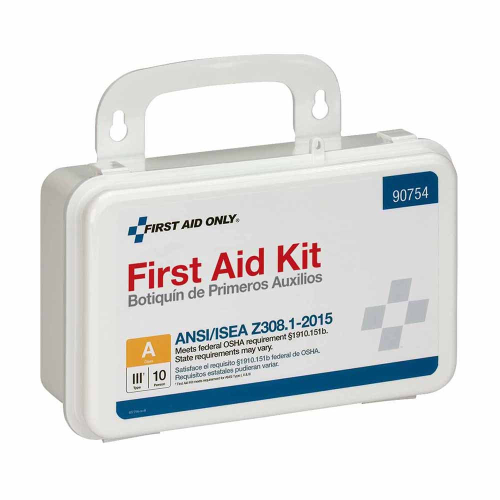 First Aid Only 90754 10 Person Bulk Plastic First Aid Kit, ANSI Compliant w/Eyewash - 3